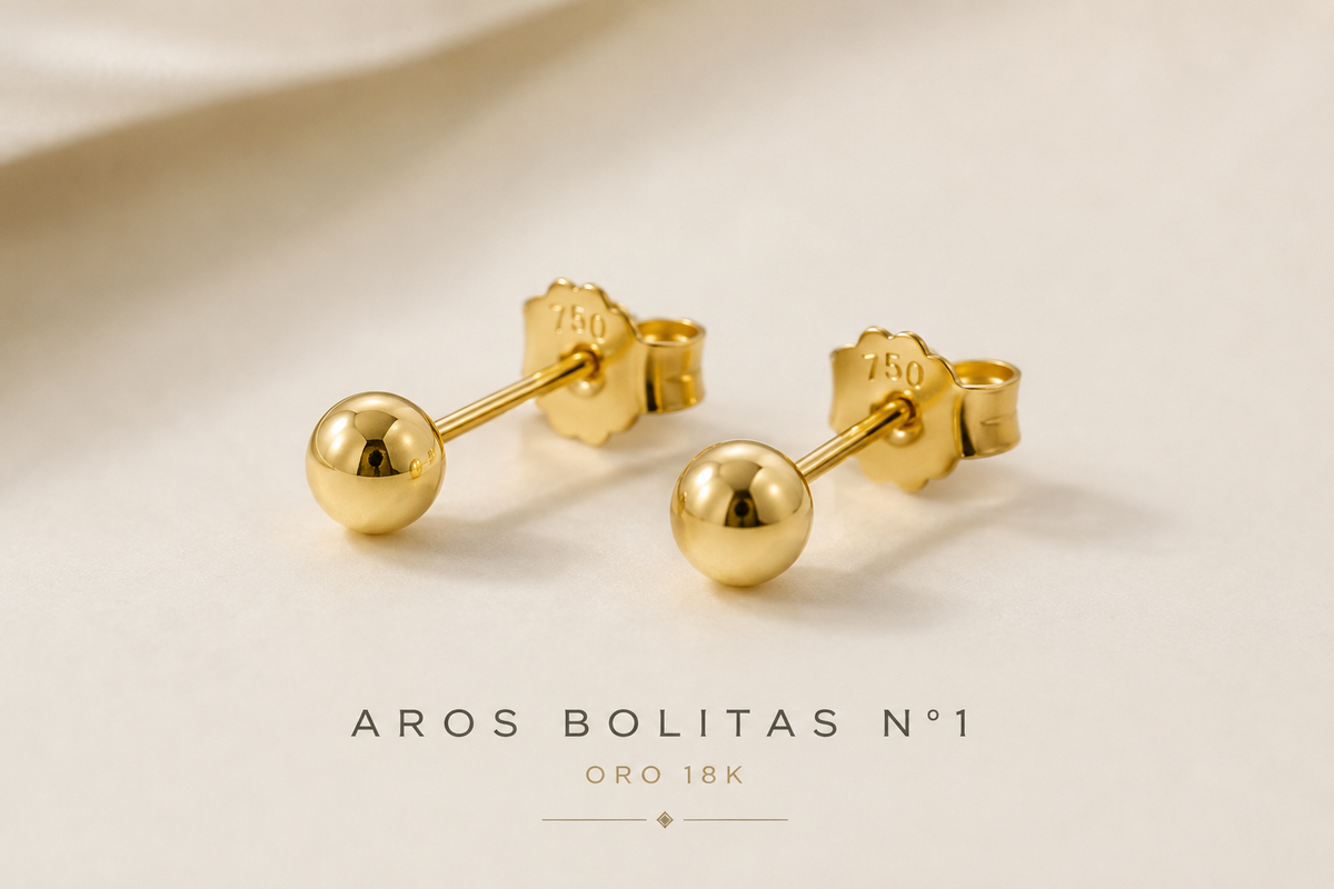 Aros Bolitas N°1 – Oro 18K